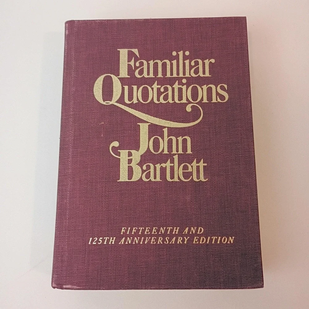 Familiar Quotations by John Bartlett (Hardcover 1980) 125th Anniversary Edition